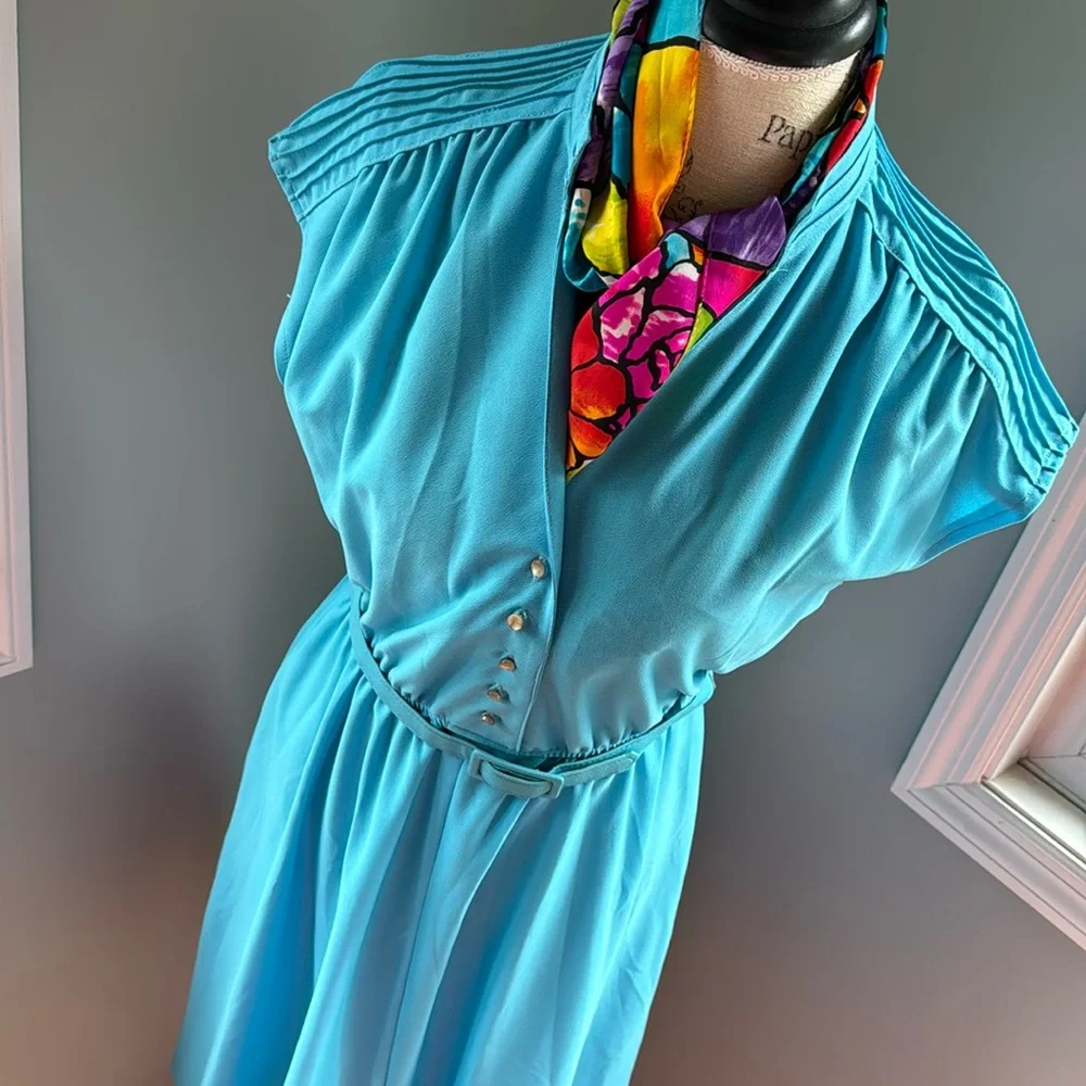 aqua blue casual dress Prosperina Maggie Mini Dress In Blue Aqua Stripe
